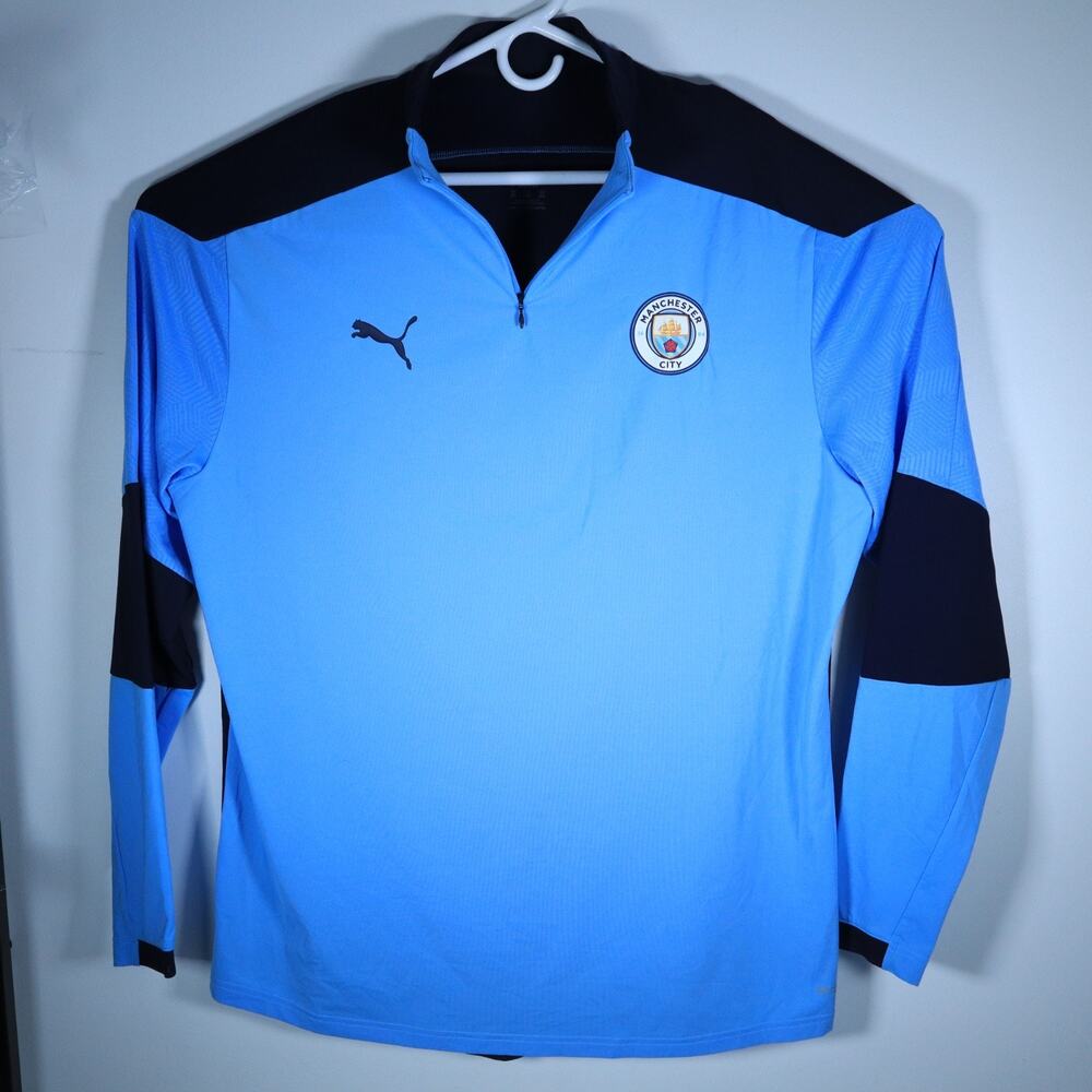 Puma Manchester City 1/4 Zip Training Football Top Mens Size 3XL Blue
